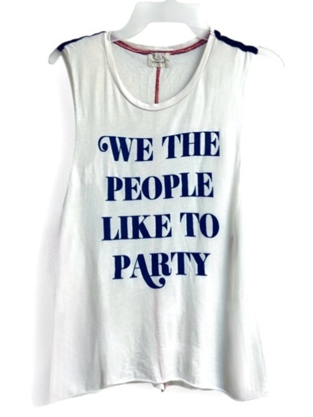 Project Social T White We The People Tank Top Size Medium